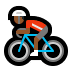 🚴🏾‍♂️ man biking: medium-dark skin tone display on Windows